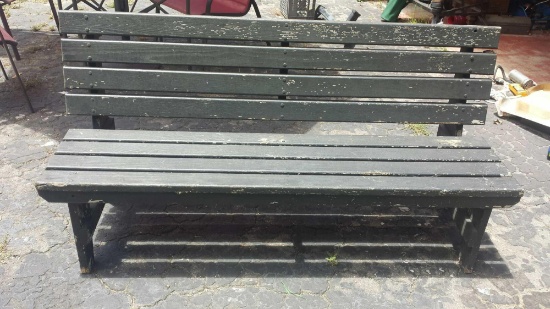 Very Strong Black Wood Bench