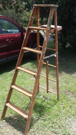 Heavy-Duty Sears Wooden Painter's Ladder