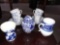 9 Blue and White Porcelain Pieces