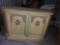Beautiful Vintage Light Wood Console with Strong Door Pulls