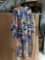 100% Polyester Japanese Kimono, Blue and Yellow
