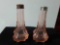 Beautiful pink glass (depression glass?) salt and pepper shakers