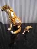 Made in Italy 2 ceramic cats some damage
