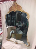 Very Ornate vintage Wooden Wall Mirror