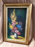 A Antoinette, 1973, Framed Painting, Flowers, Still Life
