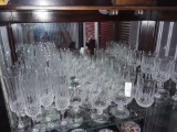 Approx 36 Piece Crystal Glasses with Diamond pattern