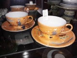 (2) Very bright Luster, tea cup and saucers