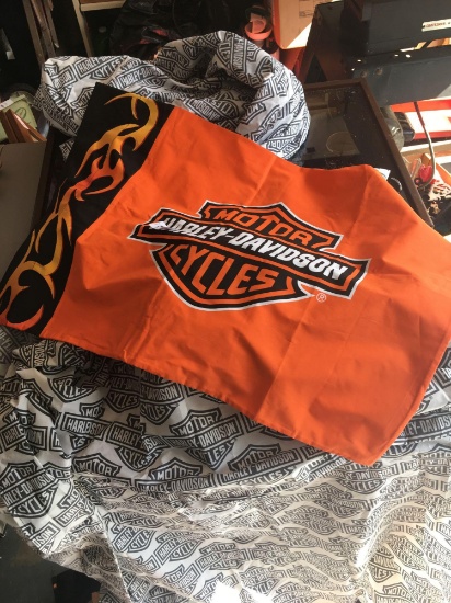 Harley Davidson curtain, bedsheet and pillow case