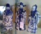 Blue and white, Asaian Figures, made in Thailand