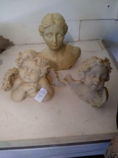 3 different head and shoulders sculpture