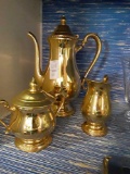 3 Pc 23 karat gold Electroplated tea set. Wow!
