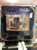 Deluxe waterproof Sure Fit recliner cover. Dark blue
