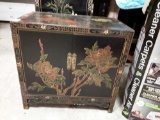 Beautiful Oriental-stye Black Lacquer Cabinet