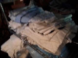 Bed Linens including Pillowcases. MOSTLY Blue and white