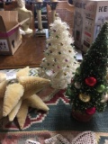 Vintage and antique Christmas trees and bottlebrush stars