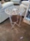 Nice round outside end table cast metal