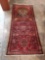 Charming Red wool Rug with Llamas.