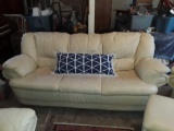 Very Nice, Ivory Leather Couch, Matches 1A and 1B