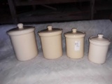 Lot of 4 Ceramic Canisters, made in Italy