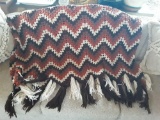 Beautifuly crafted Brown and Orange Afghan