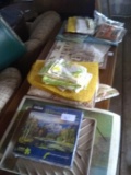 Lot of Home goods tablecloths placemats calendar heating pad and much more