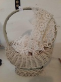 Cute Wicker Basket with Appliques