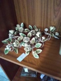 Vintage metal floral napkin rings holders 8 total
