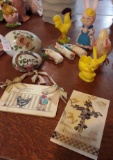 Easter Vintage Lot including antique hand painted glass eggs and more