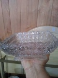 A well designed square cut glass bowl