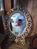 Cast iron frame mirror vintage style