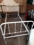 Cast iron antique twin bed frame With headboard and footboard
