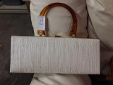 Hard Case Ivory DOVER handbag, made in USA