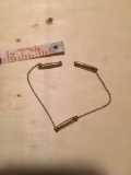 Antique 3 14k gold pins on fine chain