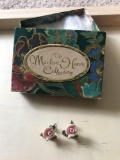 PORCELAIN FLORAL POST EARRINGS in THE MARLENE HARRIS COLLECTION GIFT BOX