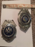 State of Florida security officer badge and Captain School Safety patrol badge