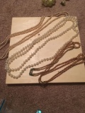 4 Pearl rope style necklaces