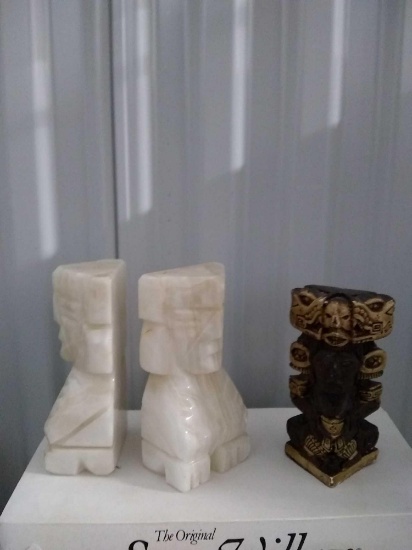 Beautiful book ends and more tiki totem pole