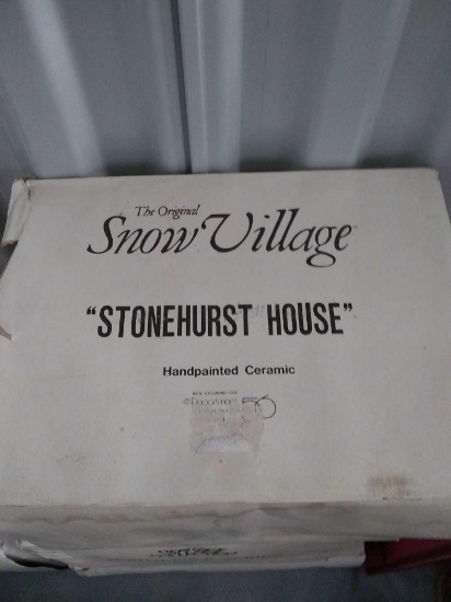 The original Snow village stonehurst house hand painted ceramic