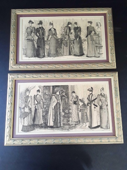 2 Vintage Framed Victorian Society Paper Pamphlets