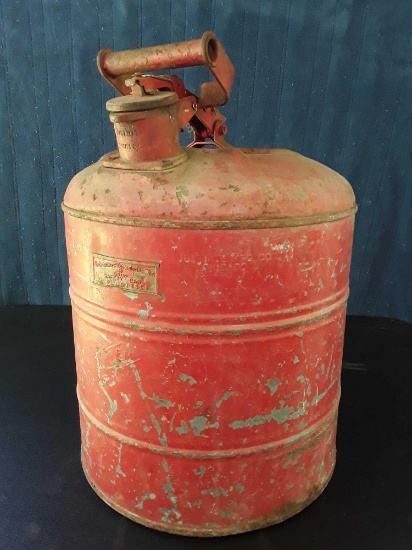 VINTAGE RED KEROSENE Safety Can - Underwriters Laboratories Inc