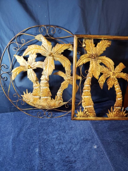 Pair of Palm Tree Wall Decores