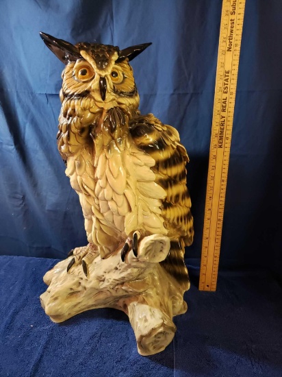 Large Owl Statue, Perched on A Branch