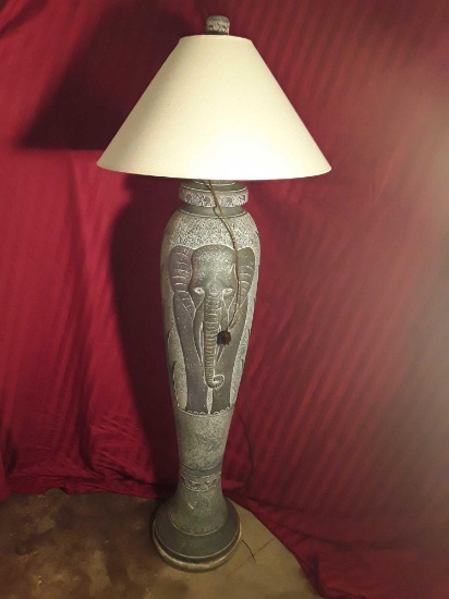 Awesome 5 Ft Tall Elephant Lamp, Jungle/Safari Style, working