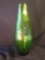 Brilliant green art glass vase