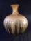 Colorful Earthy-Tone Wide Bottom Pottery Vase