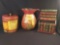 3 Pc Tuscan Style Decor Pot, Pitcher, Mail Organizer