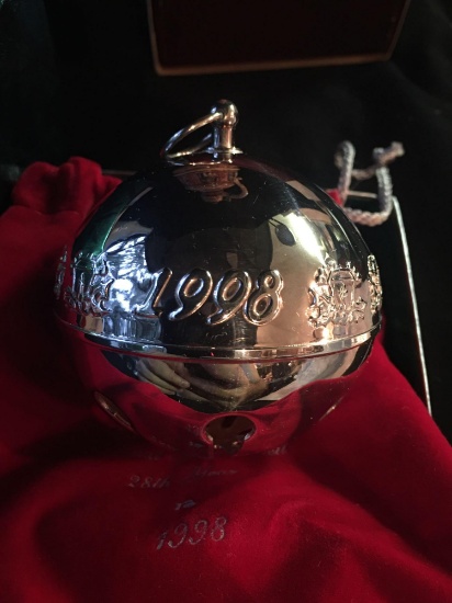 1998 Wallace Silversmiths Christmas Bell