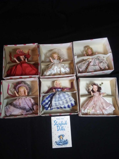 6 Nancy Ann Dolls, Storybook Day or the Week