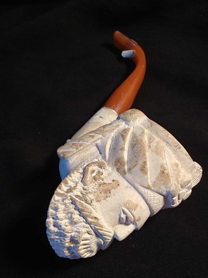 Vintage Arabian Turkish Bearded Man Meerschaum Pipe