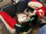 Tote lot full of Christmas Ornaments, some vintage